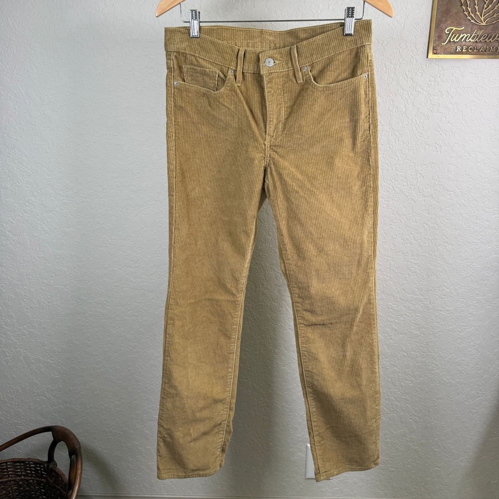 Levis 511 Slim Fit Corduroy Pants Mens‎ 29x30 Tan Khaki Stretch 19631-1659